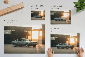 Poster druck Retro-Auto