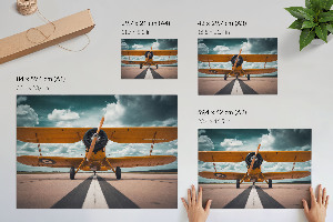Poster druck Ein Flugzeug startet