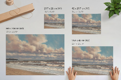 Wandposter mit Küstenlandschaft