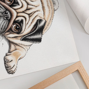 Poster bilder Mops-Illustration