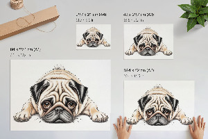 Poster bilder Mops-Illustration