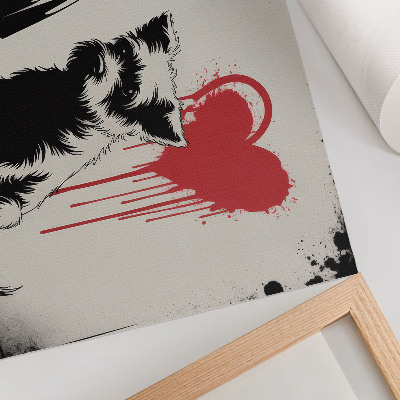 Poster mit Motiv Kind und Hund