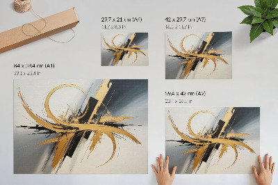 Plakat mit abstraktem Dynamik‑Motiv