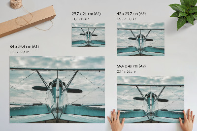 Wandposter mit klassischem Flugzeugmotiv