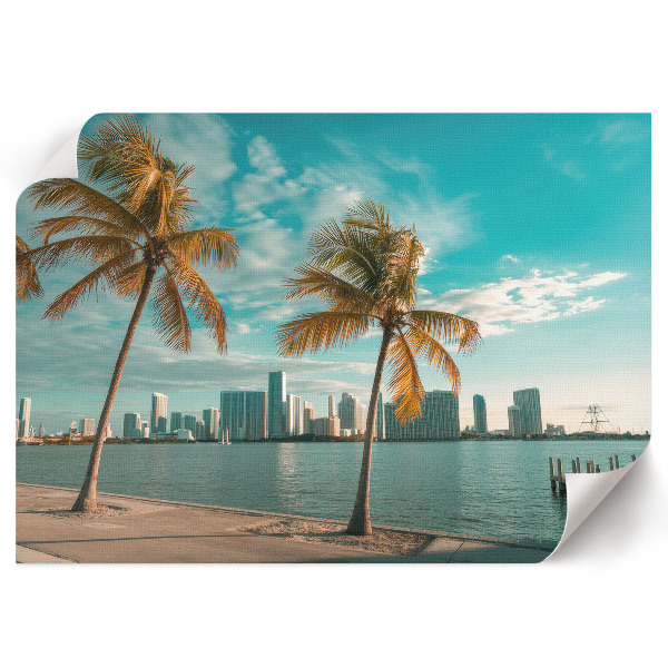 Poster mit tropischer Landschaft