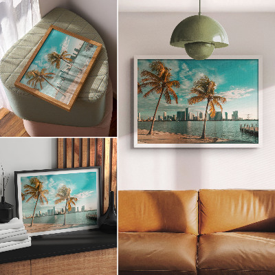 Poster mit tropischer Landschaft