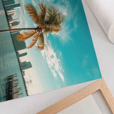 Poster mit tropischer Landschaft