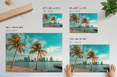 Poster mit tropischer Landschaft