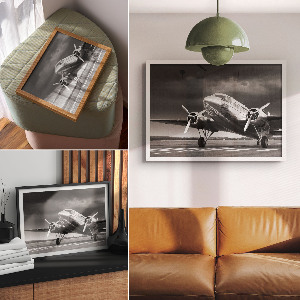 Poster druck Klassisches Flugzeug