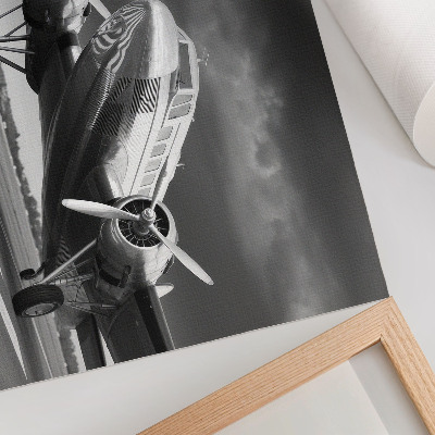 Poster mit Motiv eines klassischen Flugzeugs