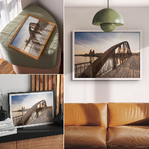 Poster Die Brücke am Abend
