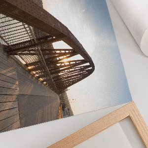Poster Die Brücke am Abend