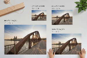 Poster Die Brücke am Abend