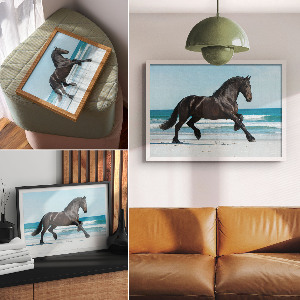 Poster bilder Ein galoppierendes Pferd