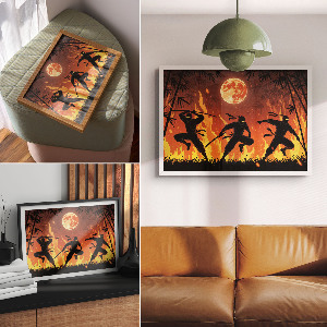 Poster druck Nacht-Ninjas