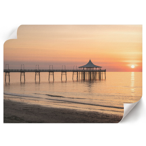 Poster bilder Der Steg bei Sonnenuntergang