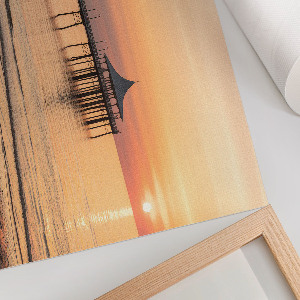 Poster bilder Der Steg bei Sonnenuntergang