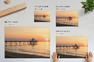 Poster bilder Der Steg bei Sonnenuntergang