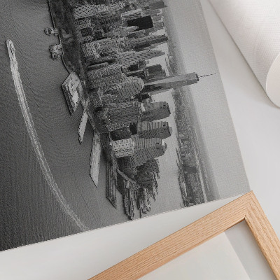 Plakat mit Stadtpanorama