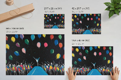 Plakat „Farbenfrohe Freude