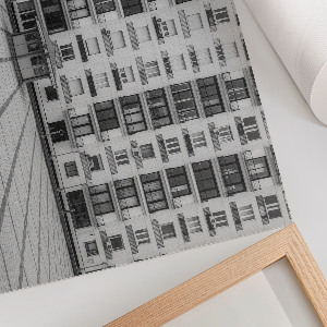 Wandposter Stadtansicht
