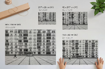 Wandposter mit Stadtansicht