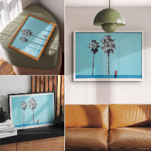 Poster druck Zwei Palmen