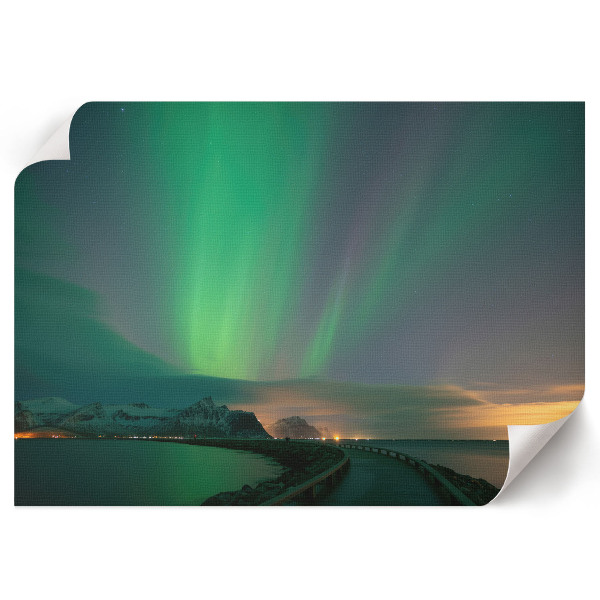 Wandposter mit Nordlichtmotiv