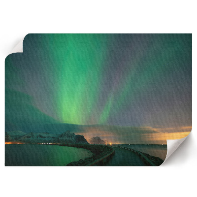 Wandposter mit Nordlichtmotiv