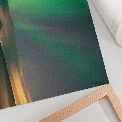 Wandposter mit Nordlichtmotiv