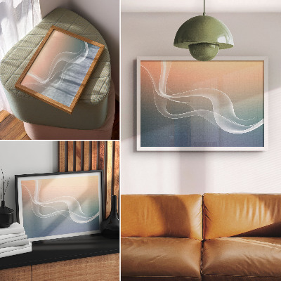 Poster mit Pastellwellen