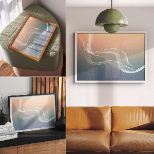 Poster bilder Pastellwellen