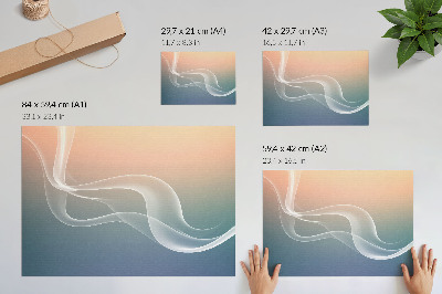 Poster mit Pastellwellen