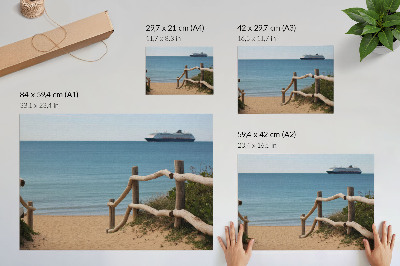 Poster mit Meerblick