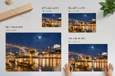 Plakat mit Motiv einer Nachtstadt