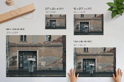 Poster mit Druck einer Straßenszene