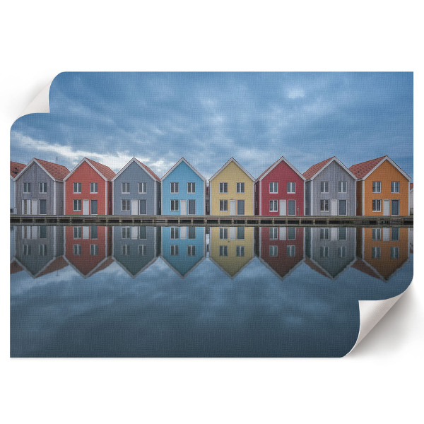 Wandposter Bunte Häuser