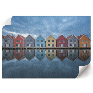 Wandposter Bunte Häuser