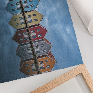Wandposter Bunte Häuser