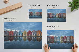 Wandposter Bunte Häuser