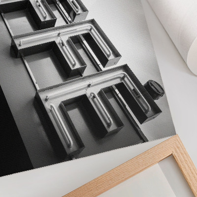 Poster mit Stadt-Neon-Motiv