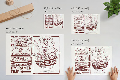 Poster mit Bild, gerahmte Illustration