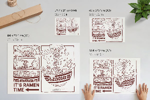 Poster bilder Ramen-Illustration