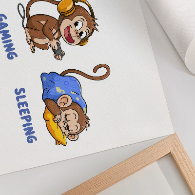 Wandposter mit einem Motiv lustiger Affen