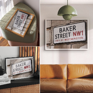 Poster bilder Gedenktafel in der Baker Street