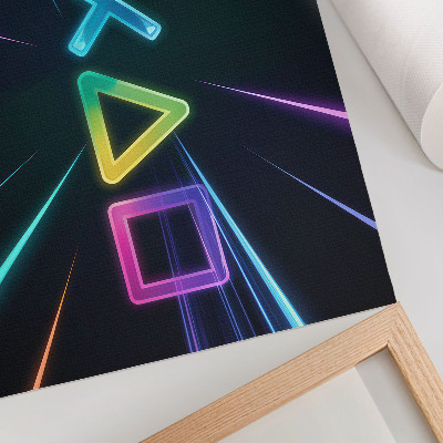 Plakat mit Spielersymbolen