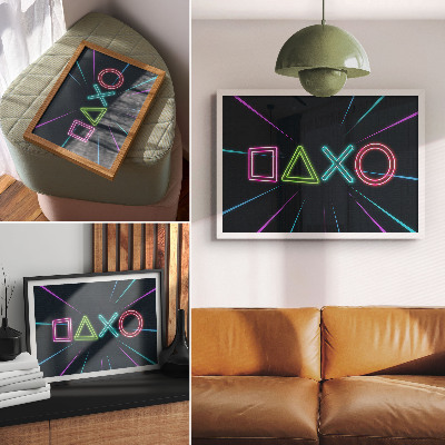 Wandposter mit Spielanzeigen