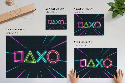 Wandposter mit Spielanzeigen