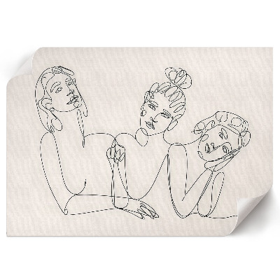 Poster mit Frauen-Lineart