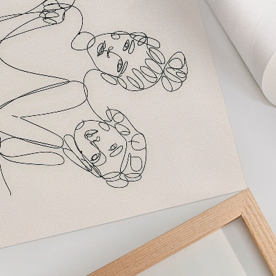 Poster mit Frauen-Lineart